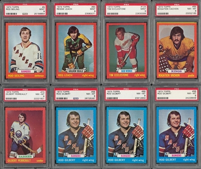 1973/74 Topps Hockey PSA-Graded Collection (147) Including Hall of Famers